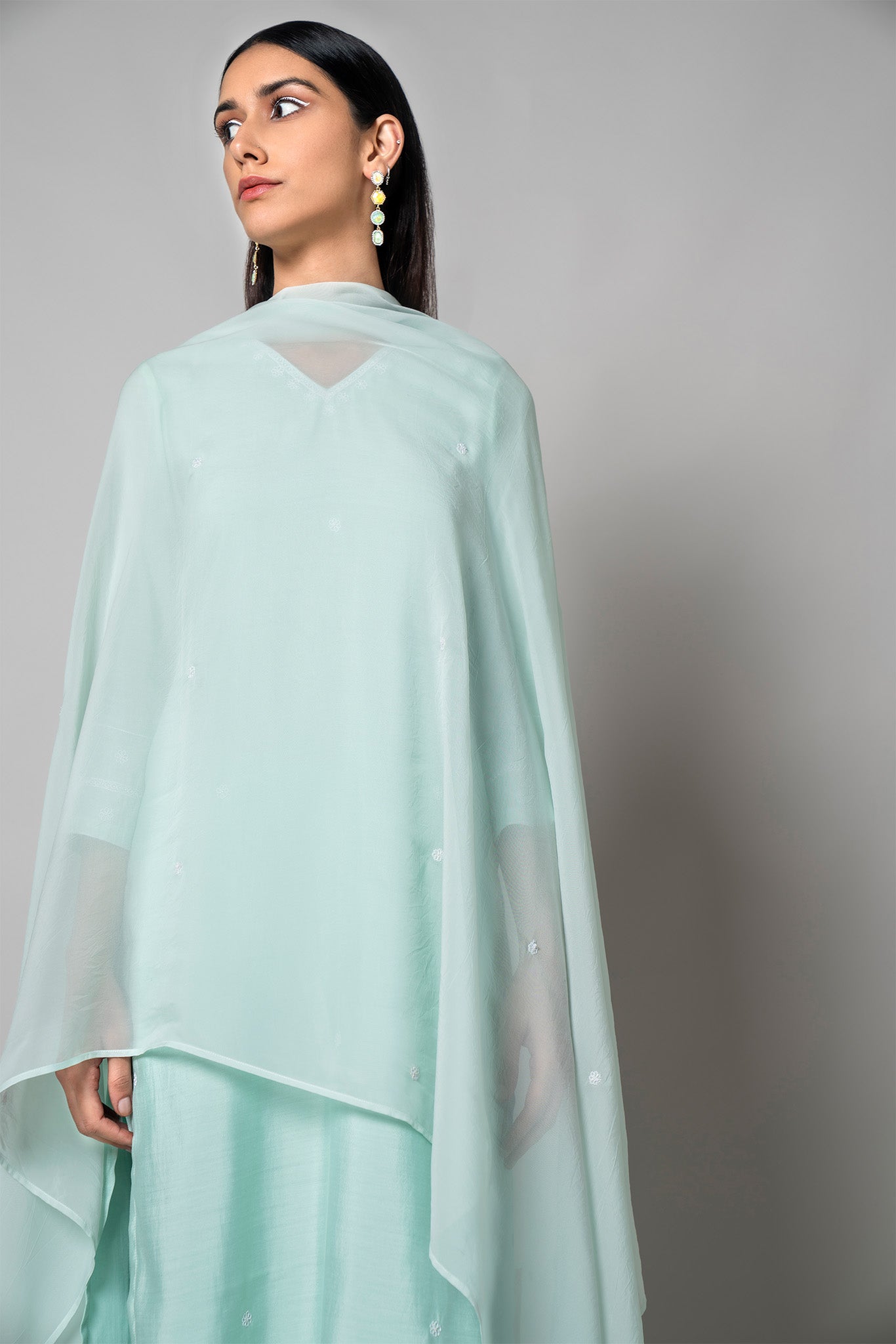 Summer Green Silk Kurta Set - House of Ayuda