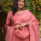 Dusty Rose Silk Kurta Set - House of Ayuda