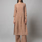 Antique Brass Silk Kurta Set - House of Ayuda