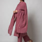 Turkish Rose Silk Kurta Set - House of Ayuda