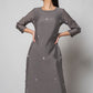 Davy Grey Silk Kurta Set - House of Ayuda